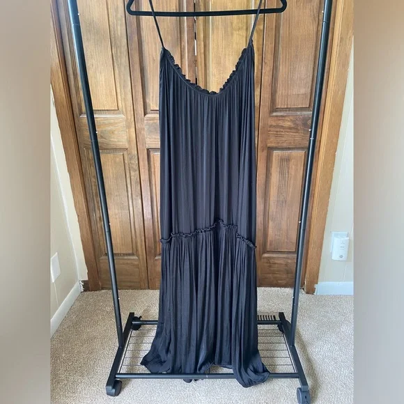 flowy gathered dress zara Flowing Zara Halter Dress Try-On